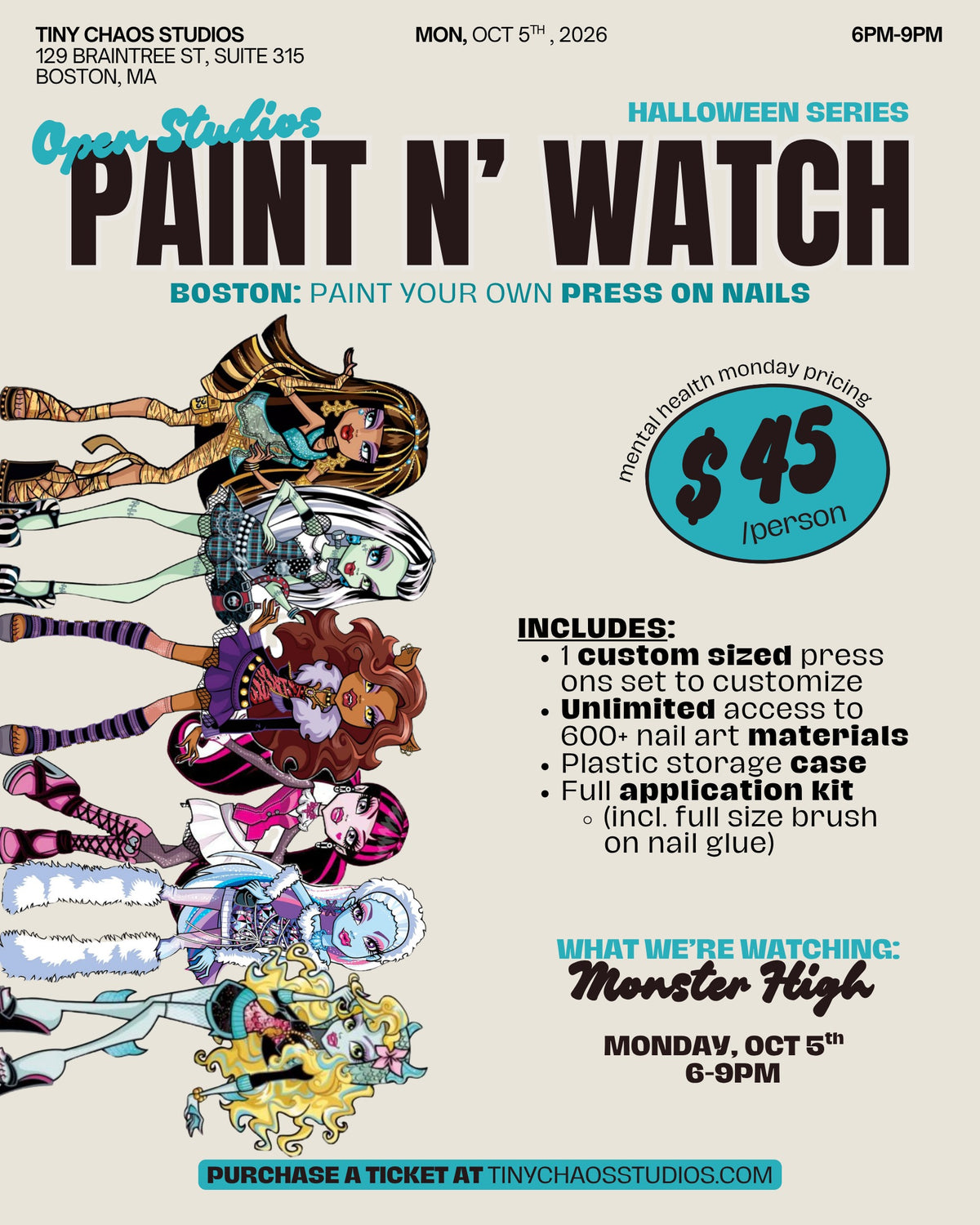 Paint n' Watch: Monster High - Open Studios