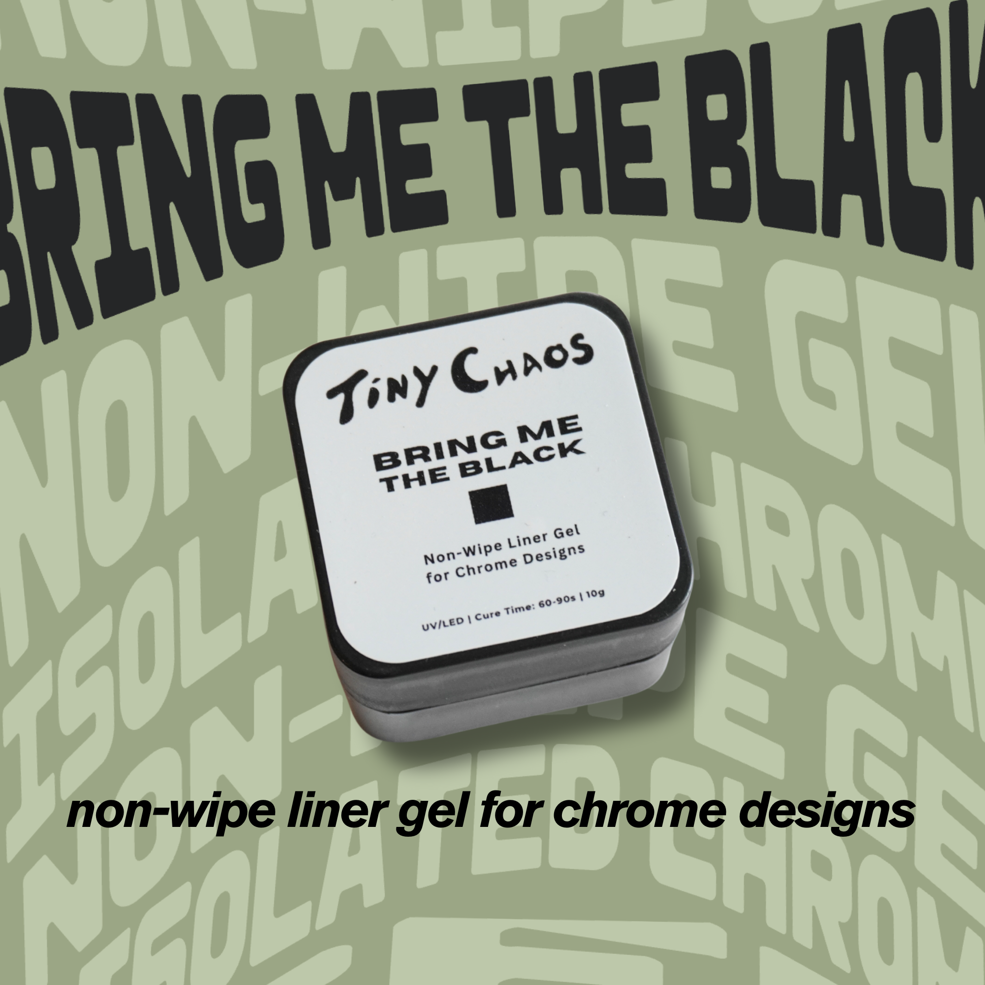 Bring Me The Black: Non-Wipe Liner Gel for Isolated Chrome Designs image 0