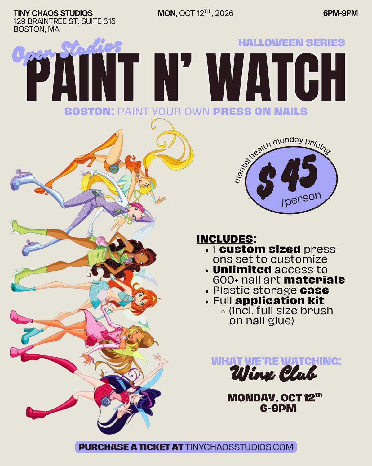 Paint n' Watch: Winx Club - Open Studios
