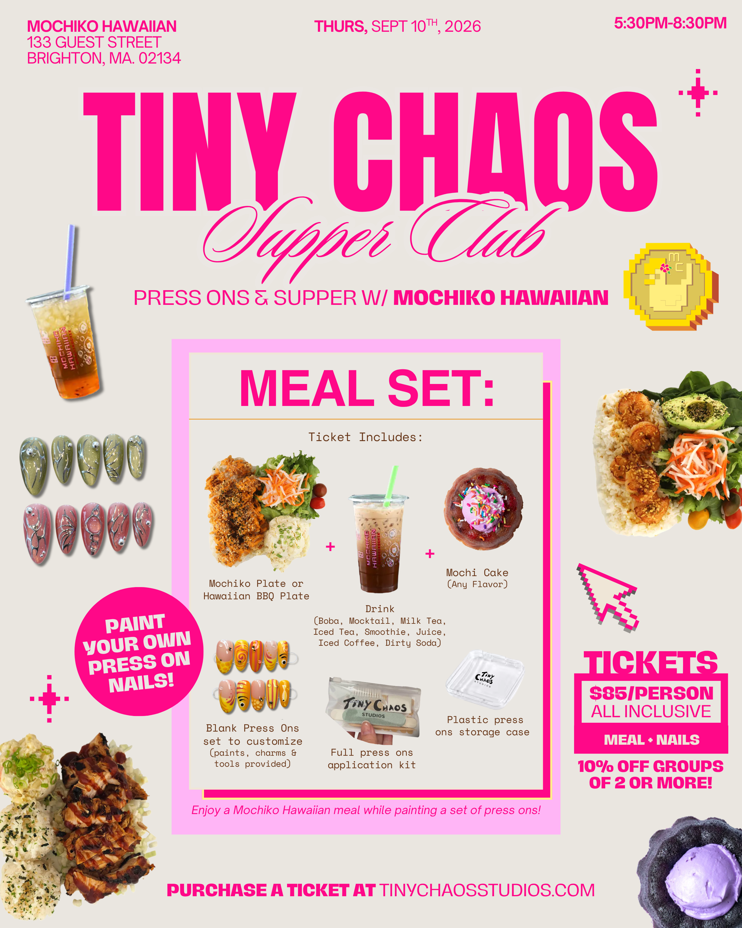 Tiny Chaos x Mochiko Hawaiian Brighton