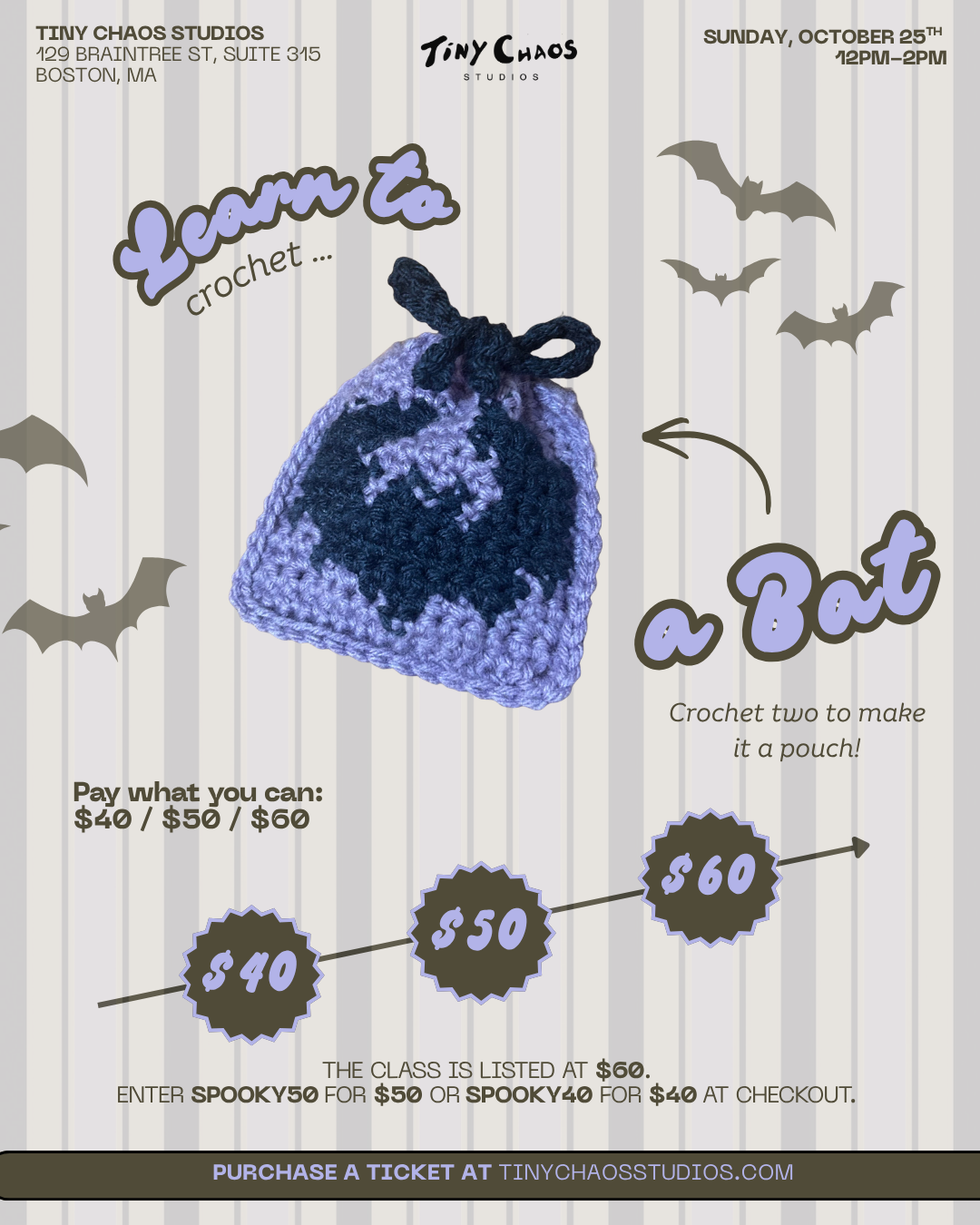 The Bat Pouch: Crochet Class!
