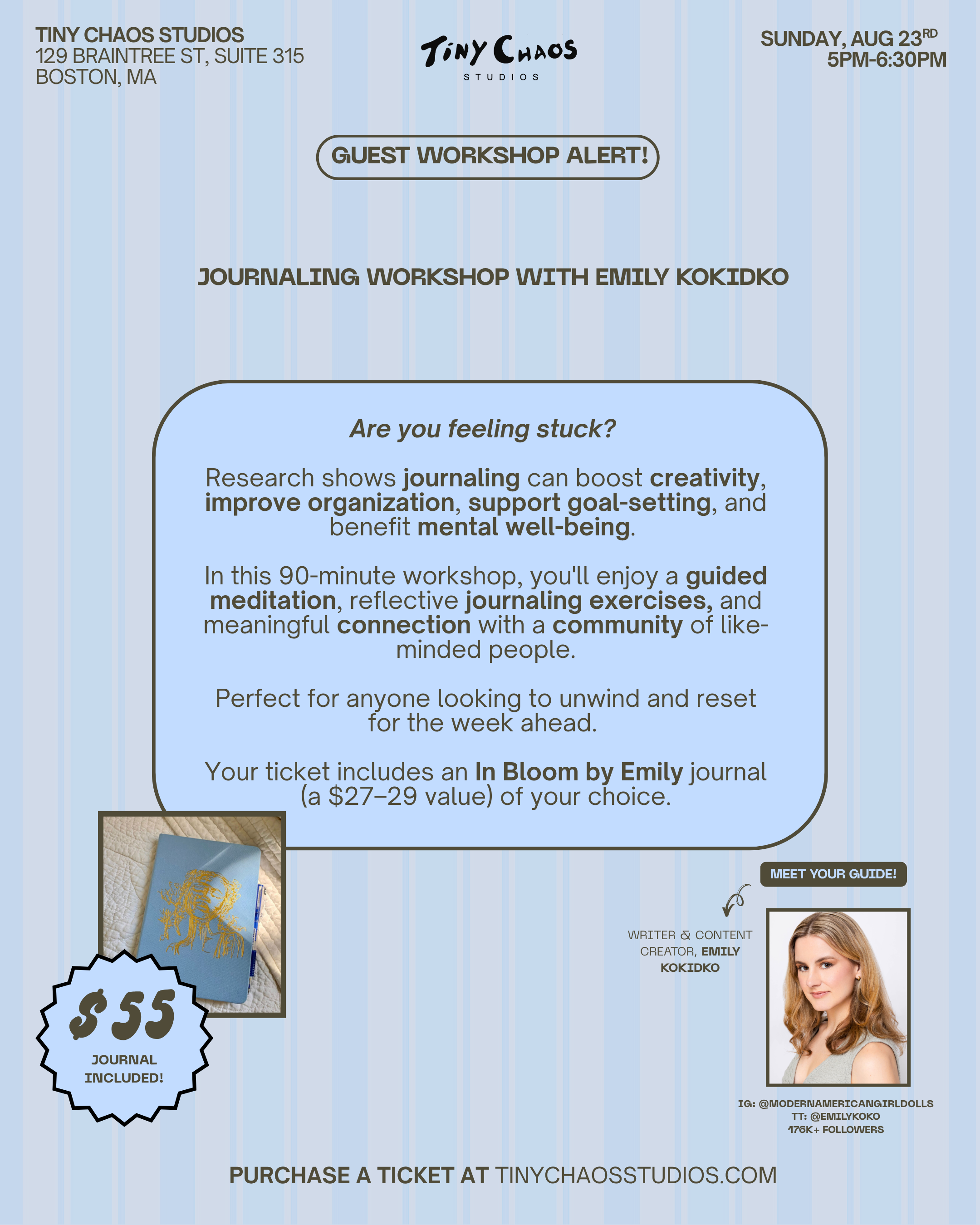 Journaling Workshop with Emily Kokidko