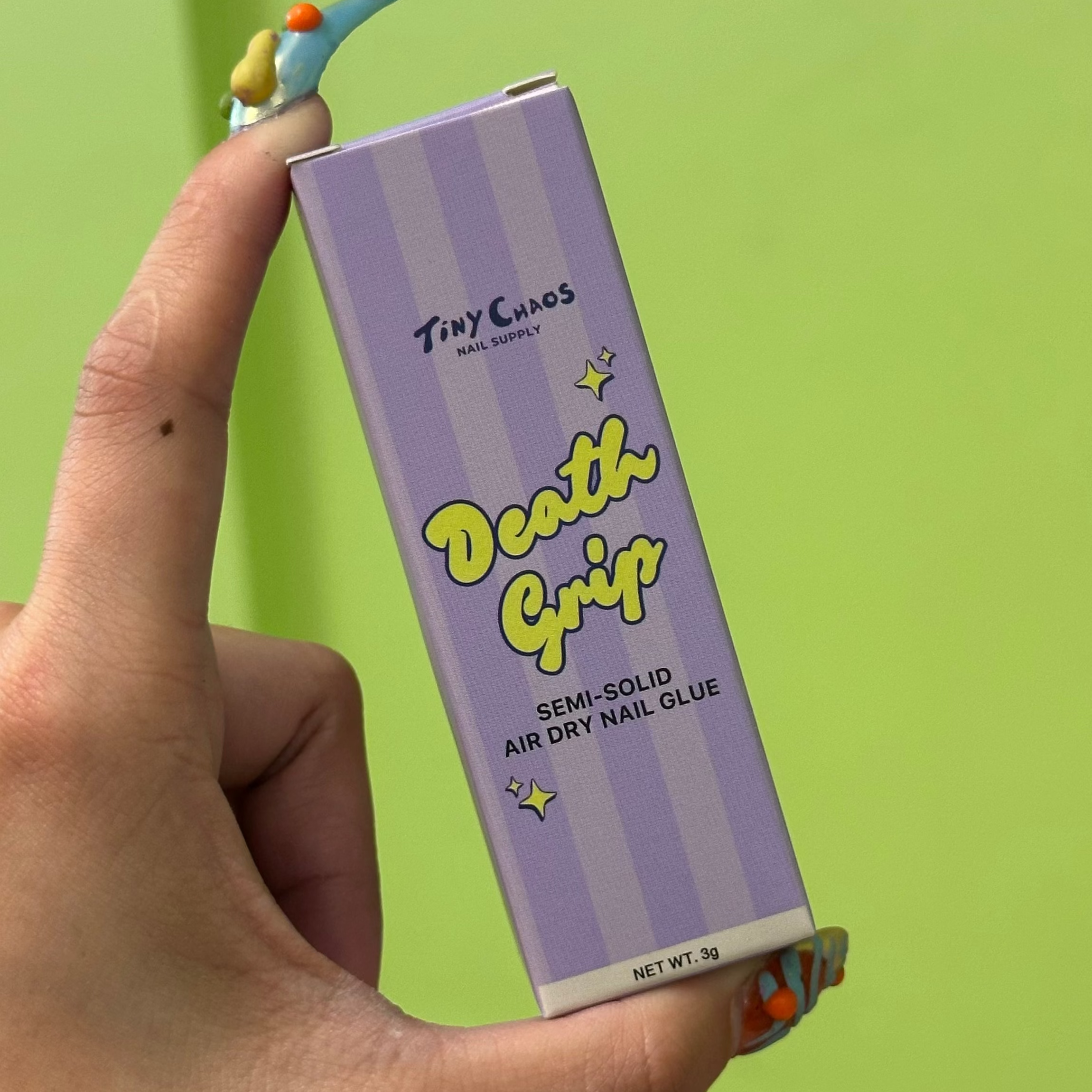 DEATH GRIP: Semi-Solid Air Dry Nail Glue (3g)